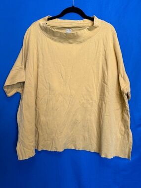 Planet by Lauren G Clothing T-Shirt Tunic, Yellow, OS/Plus, Cotton and Comfy